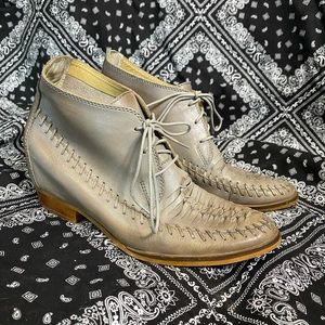 Anthropologie Latigo Wedge Booties